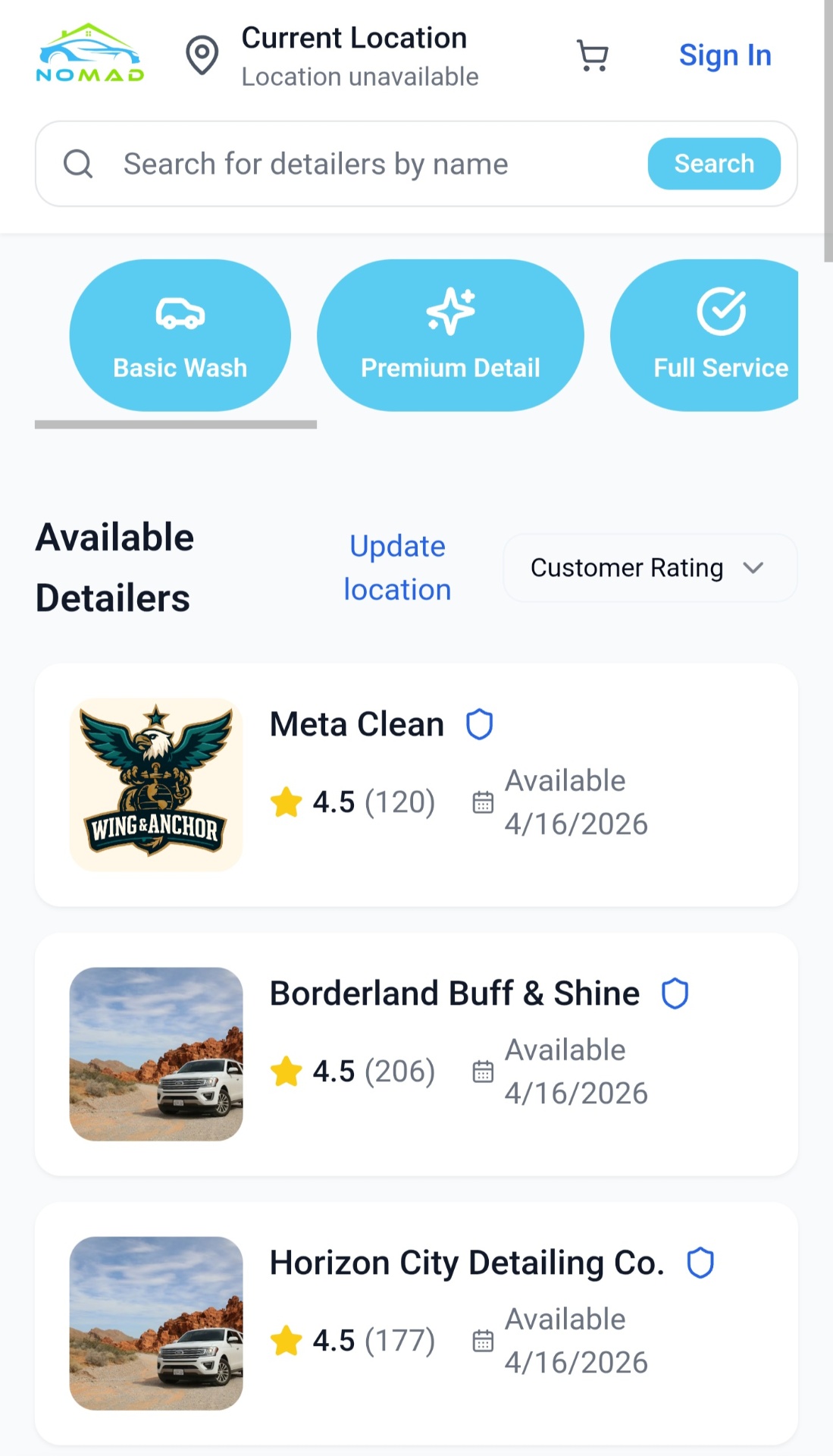 NOMAD — Screenshot 1